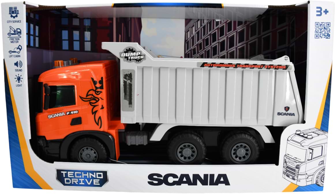 Наземна спецтехніка TechnoDrive Super Big Truck – САМОСВАЛ SCANIA (світло, звук) (5002KS)