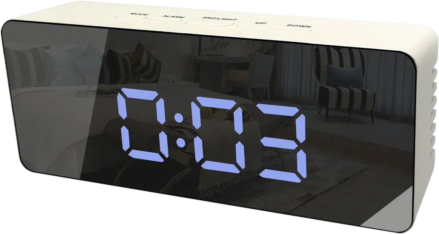 Настільний годинник Technoline WT475 White/Black Mirror