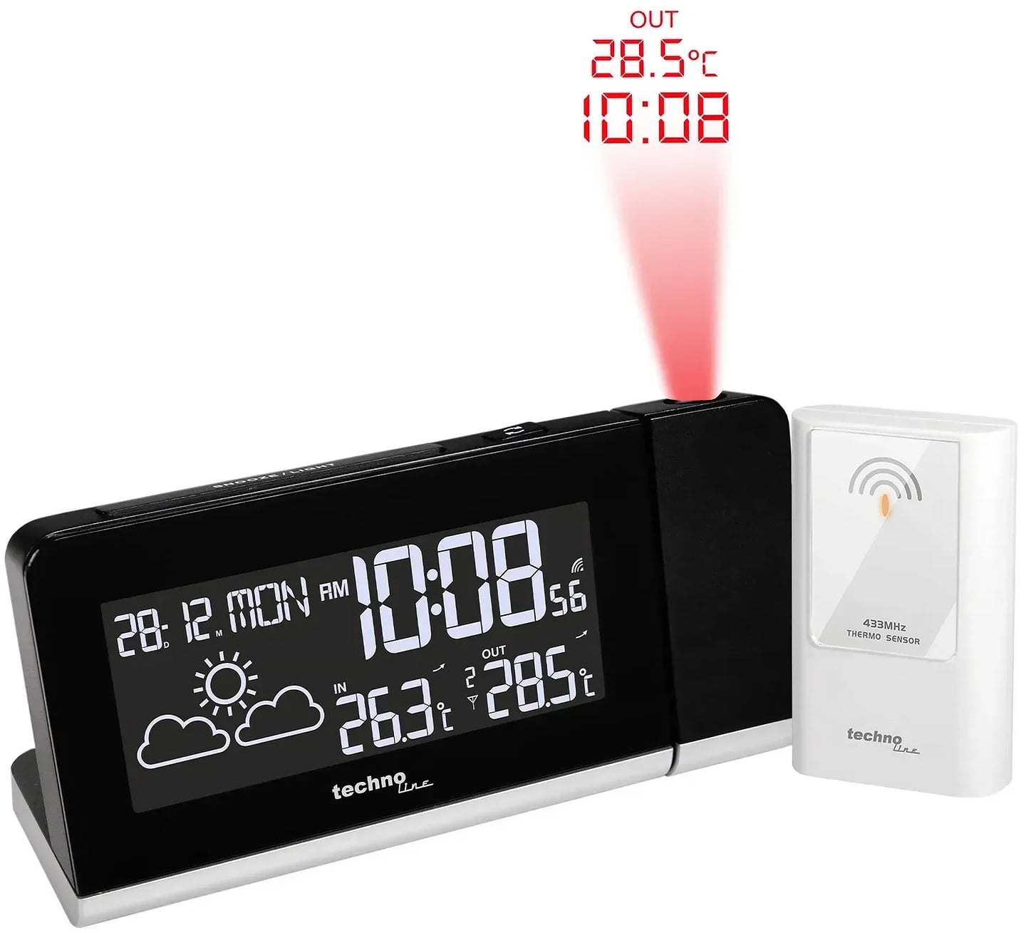 Проекционные часы Technoline Black (WT539)