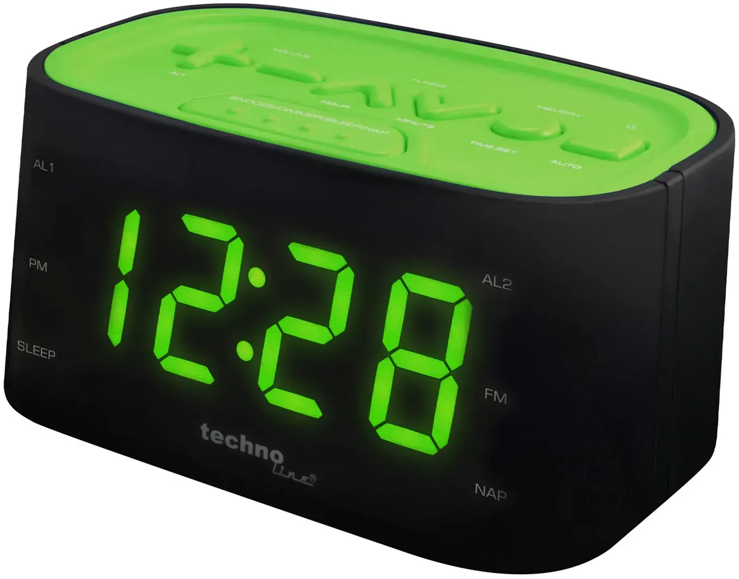 Настільний годинник Technoline Black/Green (WT465 grun)