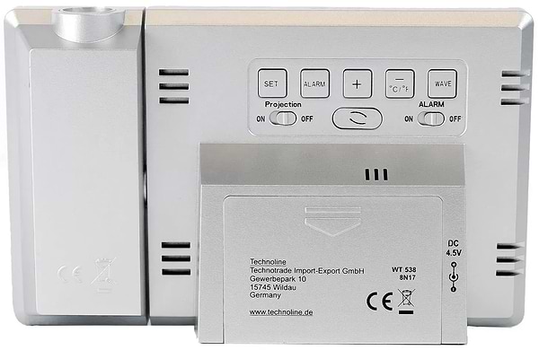 Фото - Проекционные часы Technoline Silver/Anthracite (WT538)