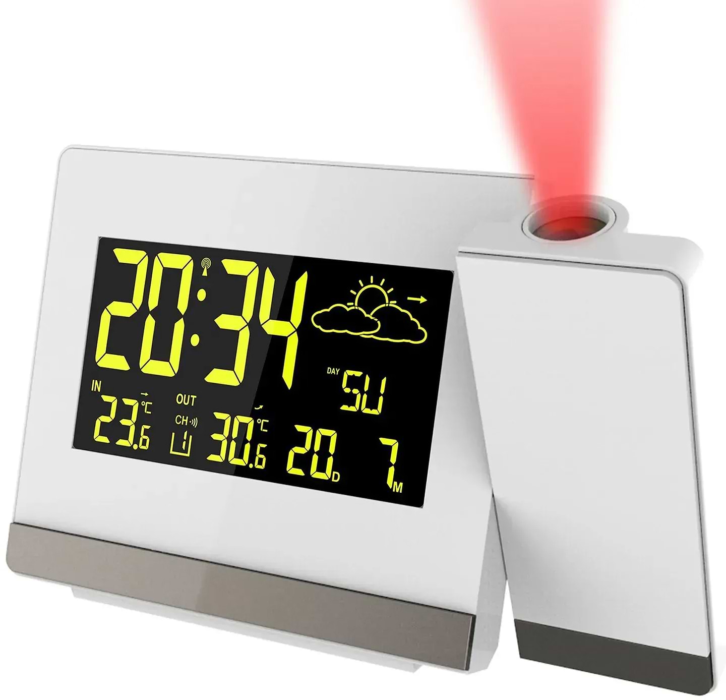 Проекционные часы Technoline White (WT549)