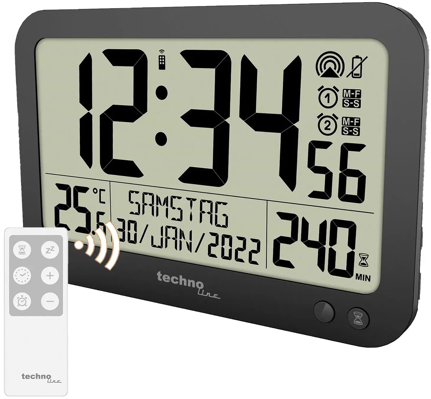 Настенные часы Technoline WS8026 Black