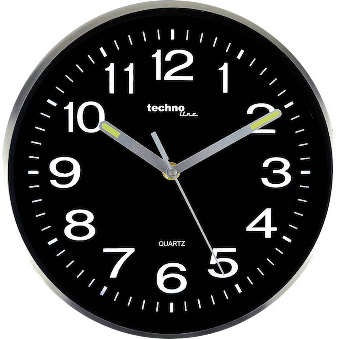 Настенные часы Technoline Black/Silver (WT7620)