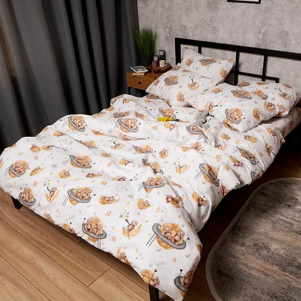 Фото - Комплект постільної білизни Moon&Star Бязь Gold Люкс Teddy Dreams 160х220 нав. 2х70х70 (MS-820009857)