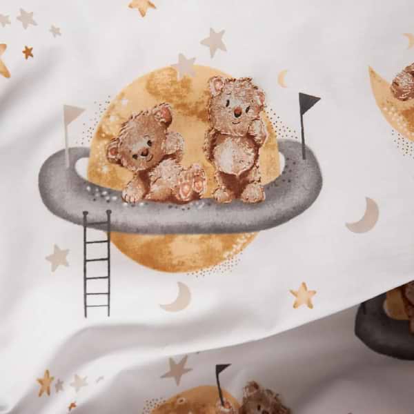 Фото - Комплект постільної білизни Moon&Star Бязь Gold Люкс Teddy Dreams 160х220 нав. 4х70х70 (MS-820009859)