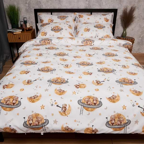 Фото - Комплект постільної білизни Moon&Star Бязь Gold Люкс Teddy Dreams 160х220 нав. 2х70х70 (MS-820009857)