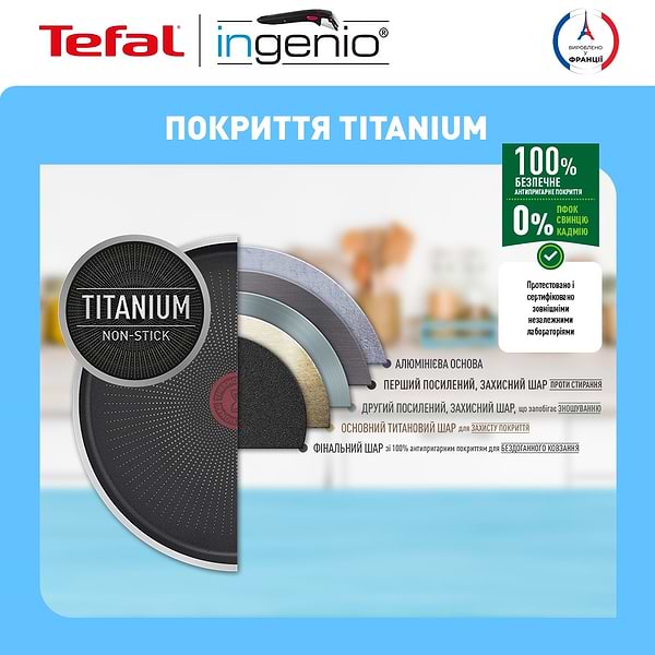 Фото - Набор посуды со съемной ручкой Tefal L1539843 Ingenio Easy Cook & Clean 13 пр.