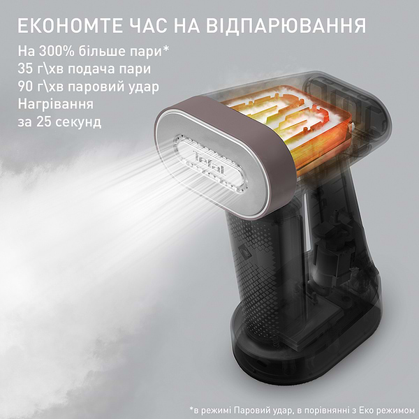 Фото - Вертикальний відпарювач ручний Tefal DT8720E0  PURE FORCE