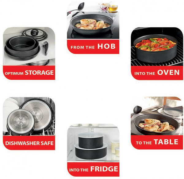 Фото - Набор сковород со съемной ручкой Tefal L2319202 Ingenio Elegance 3 пр.