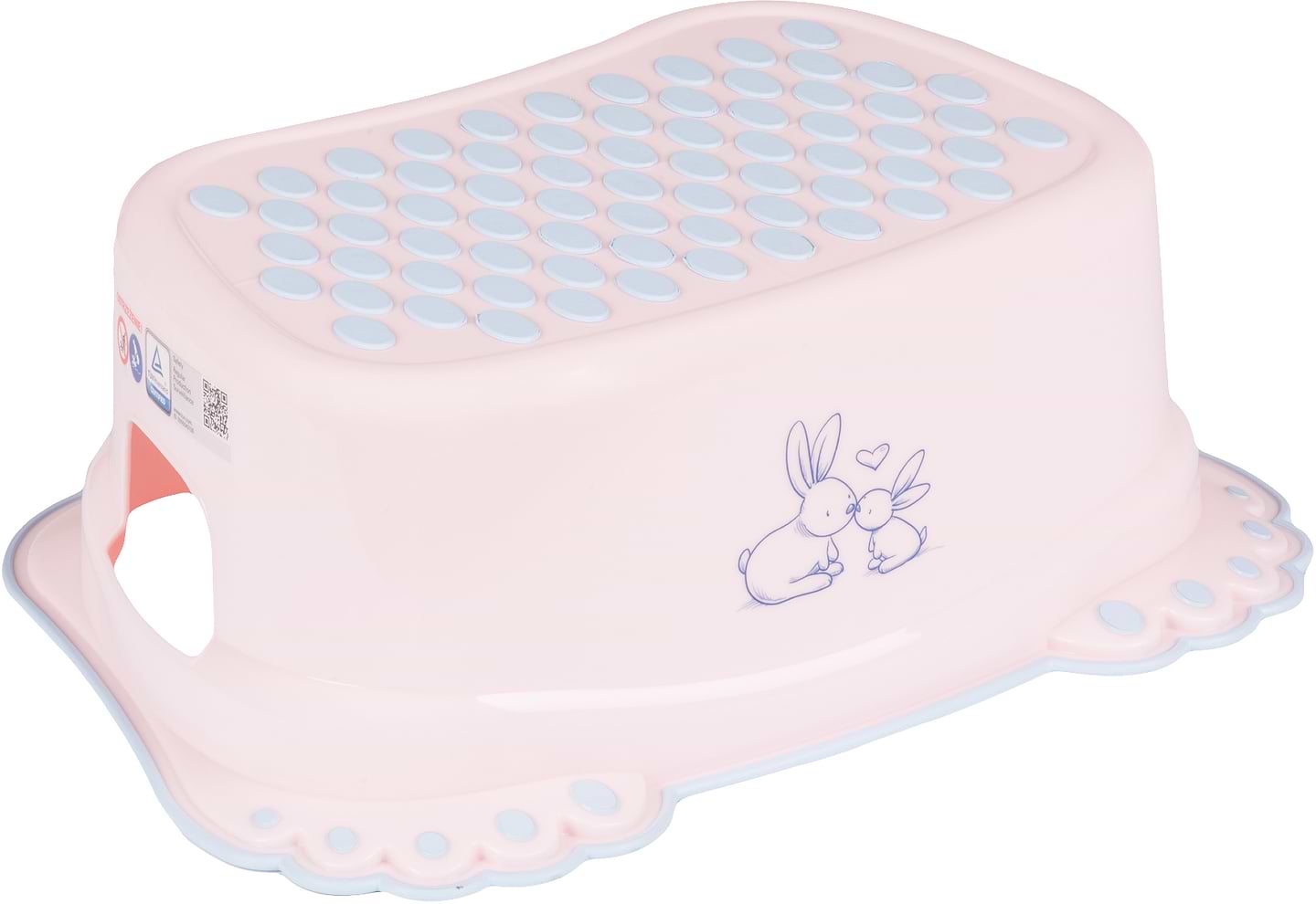 Підставка дитяча під умивальник Tega Baby Зайчики з антиковзаючою гумою Світло-рожевий (KR-006-104) - Фото 1