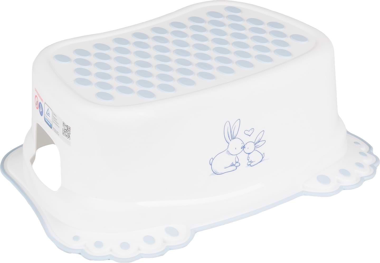 Підставка дитяча під умивальник Tega Baby Зайчики з антиковзаючою гумою Білий (KR-006-103) - Фото 1
