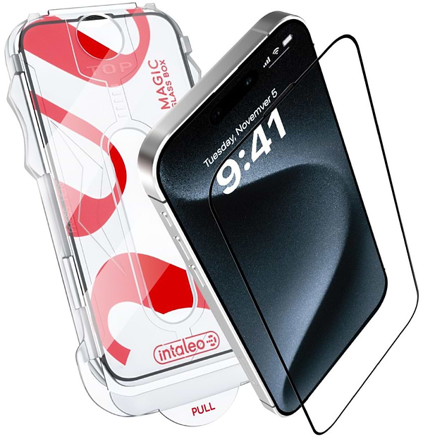 Фото - Защитное стекло для смартфона Intaleo с аппликатором MagicBox for Apple iPhone 15 PRO (4820266742850)