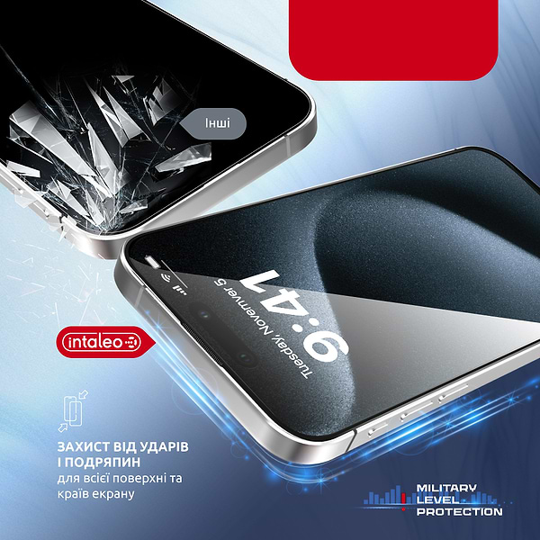 Фото - Защитное стекло для смартфона Intaleo с аппликатором MagicBox for Apple iPhone 15 PRO (4820266742850)