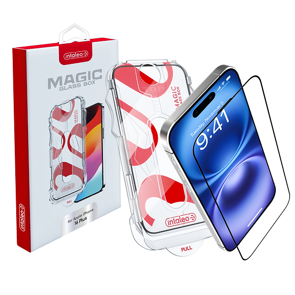 Фото - Захисне скло для смартфону Intaleo з аплікатором MagicBox for  Apple iPhone 16 PLUS (4820266742928)