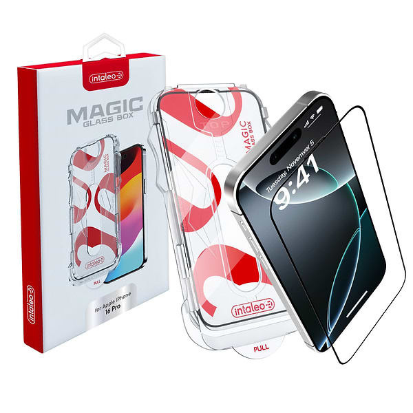 Фото - Захисне скло для смартфону Intaleo з аплікатором MagicBox for  Apple iPhone 16 PRO (4820266742911)