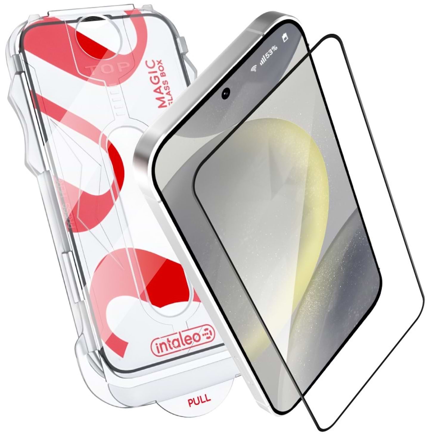 Защитное стекло для смартфона Intaleo с аппликатором MagicBox for  Samsung S24 (4820266742898) - Фото 1
