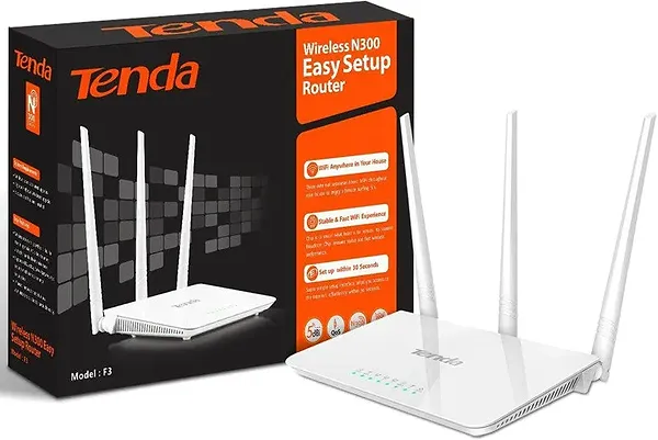 Фото - Уценка - Маршрутизатор интернет WiFi4 Tenda F3