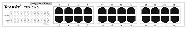 Фото - Комутатор локальної мережі (Switch) Tenda TEG1024D