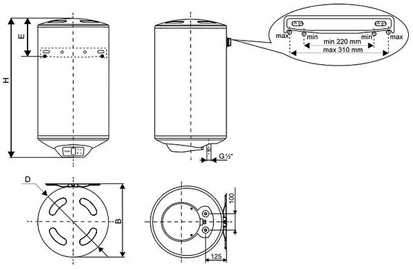 Фото - Водонагрівач Tesy Bilight Cloud GCV 1004420 B15 ECW