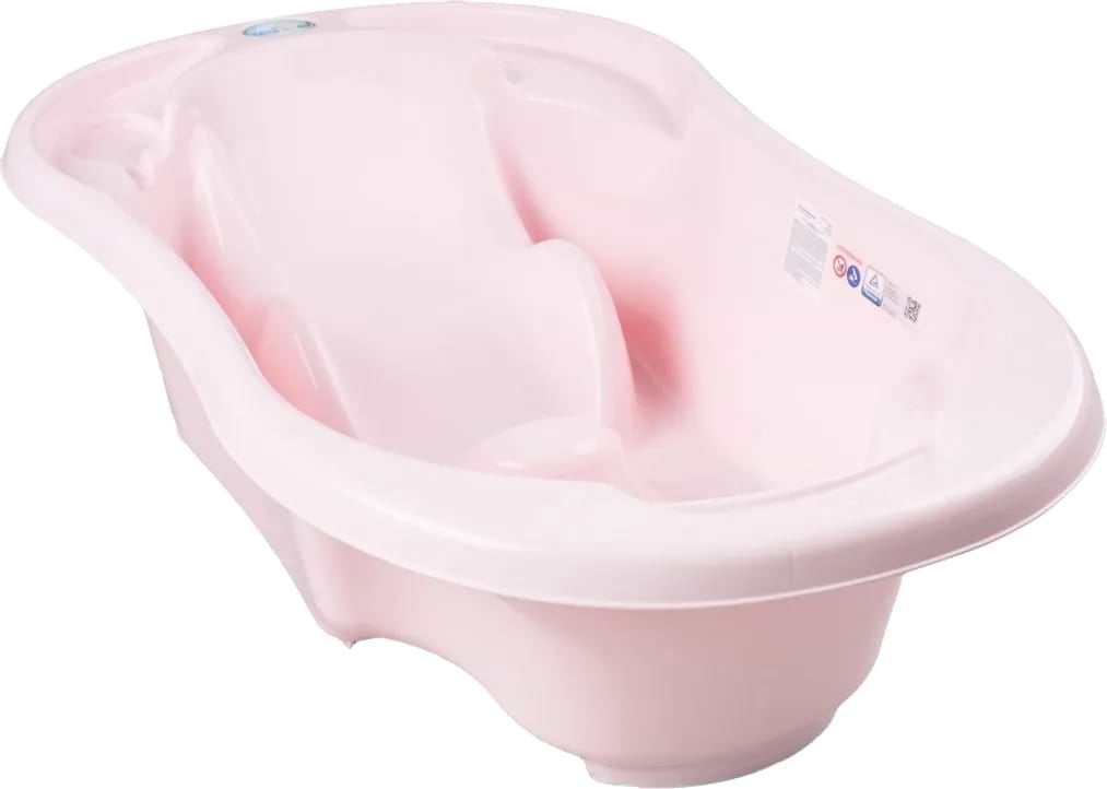 Дитяча ванночка Tega Baby Комфорт 2 в 1 анатомічна Світло-рожева (TG-011-104) - Фото 1