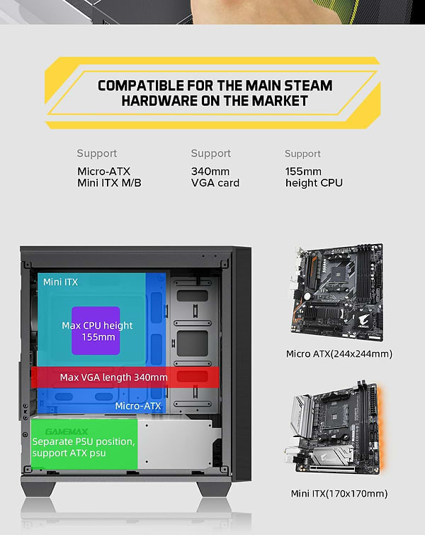 Фото - Корпус Gamemax Micro ATX без БП (Aero Mini)