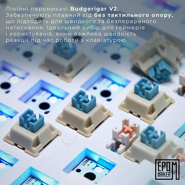 Фото - Клавіатура бездротова ігрова EPOMAKER TH80 SE Budgerigar V2 Switch Hot-Swap RGB Black (TH80-SE-B-BV2)