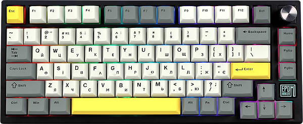 Фото - Клавіатура бездротова ігрова EPOMAKER TH80 SE Flamingo Switch Hot-Swap RGB Black (TH80-SE-B-F)