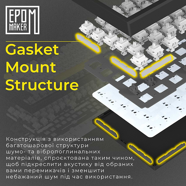 Фото - Клавіатура бездротова ігрова EPOMAKER TH80 SE Flamingo Switch Hot-Swap RGB Black (TH80-SE-B-F)