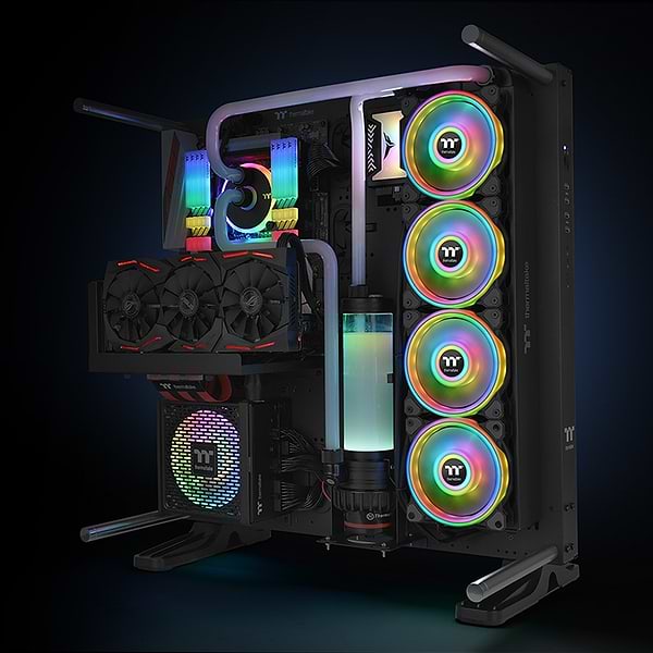 Фото - Корпусний вентилятор Thermaltake Riing Quad 12 RGB Radiator Fan TT Premium Edition (CL-F088-PL12SW-C)
