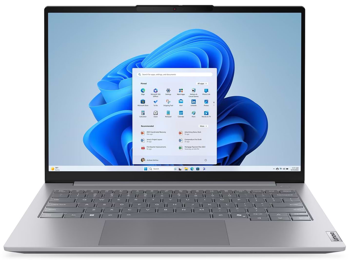 Ноутбук Lenovo ThinkBook 14 G8 IAL (21SJ007KRA) Arctic Grey - Фото 1