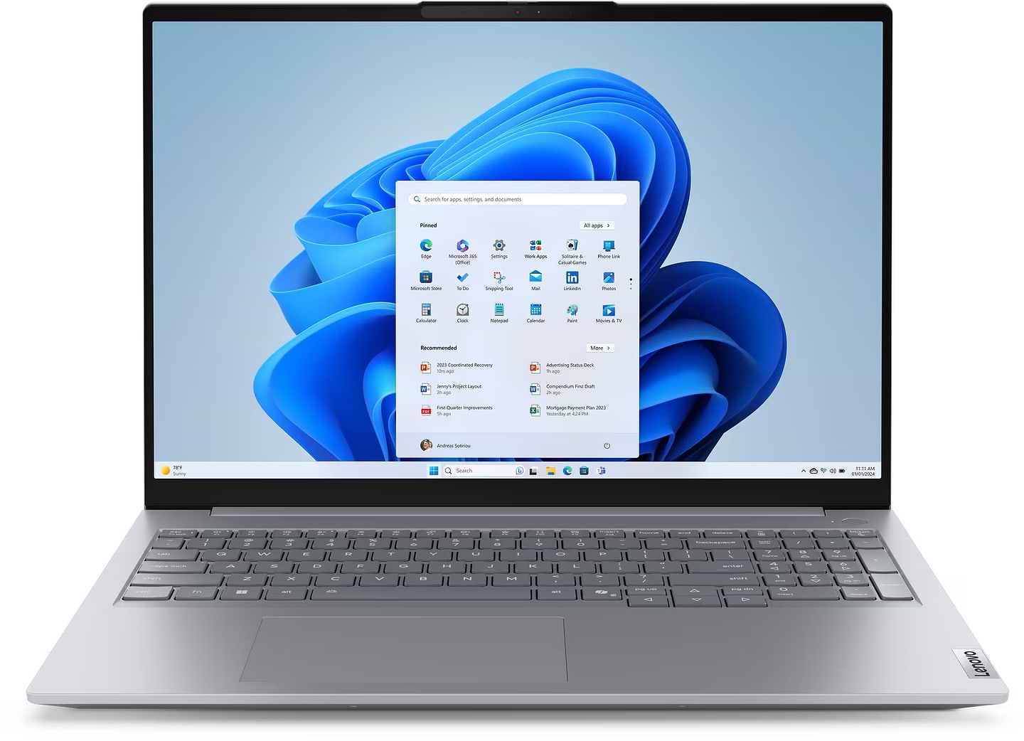 Ноутбук Lenovo ThinkBook 16 G8 IRL (21SH008PRA) Arctic Grey - Фото 1
