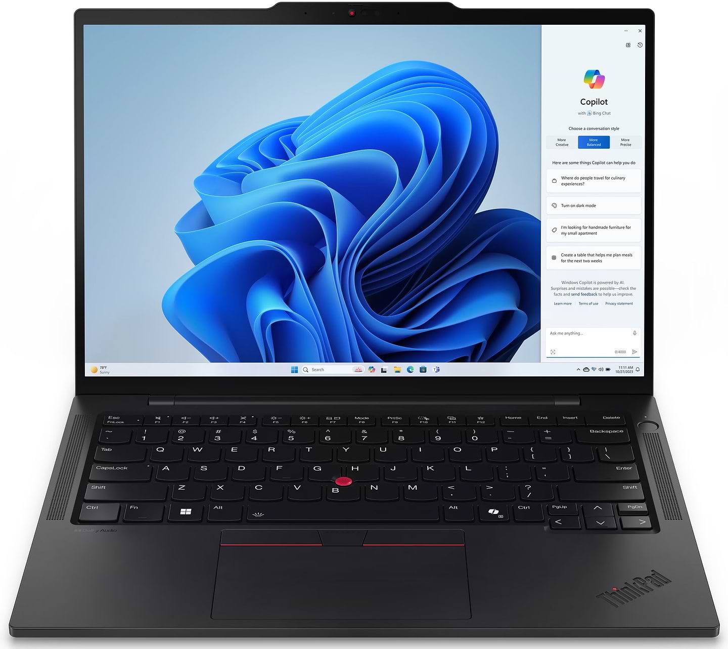 Ноутбук Lenovo ThinkPad T14s G5 (21LTS0SG00) Black - Фото 1