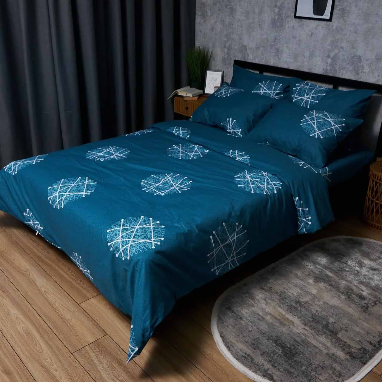 Комплект постельного белья Moon&Star Satin Elit Crystal Thread 175х210(MS-820008267)