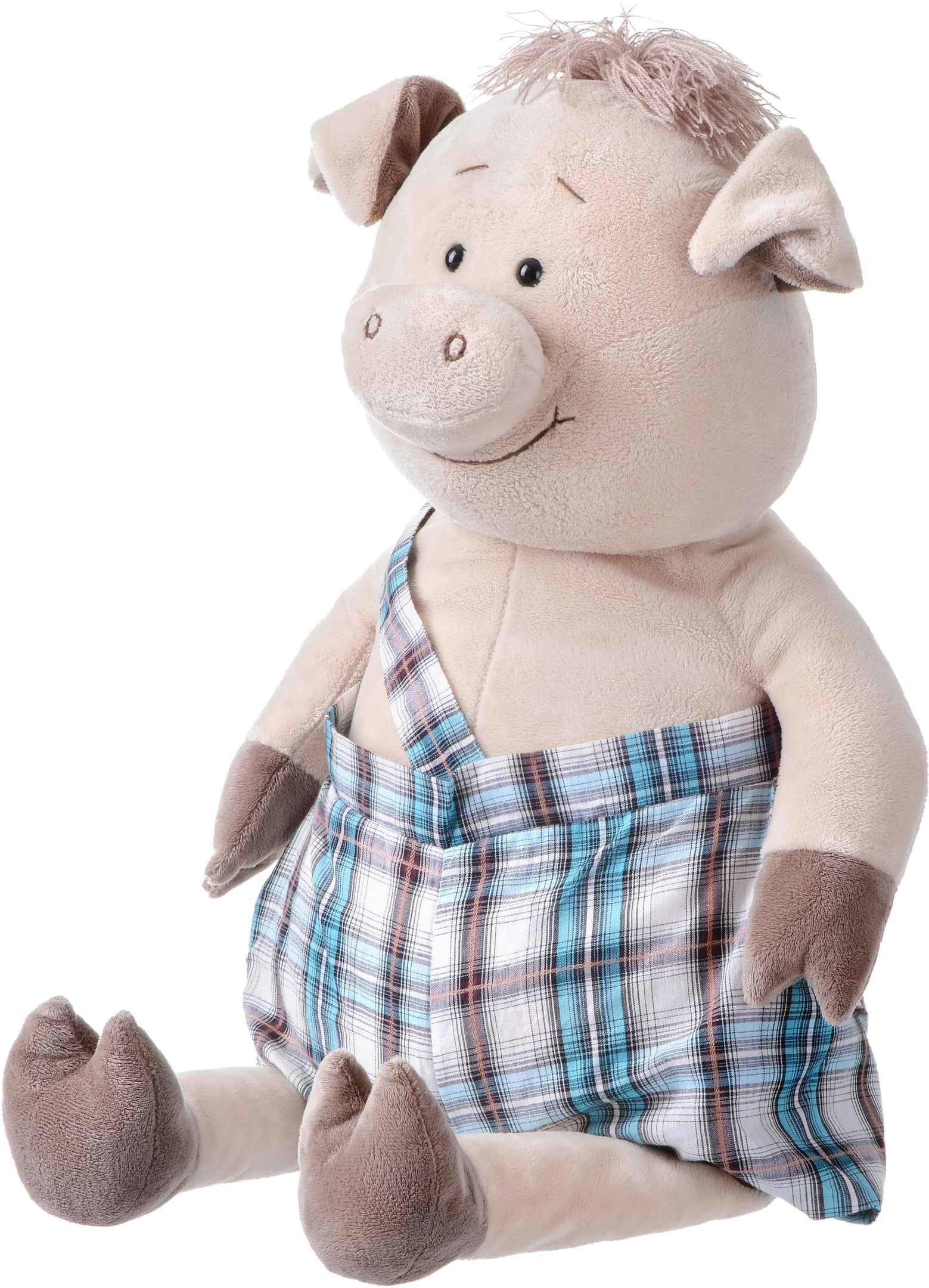 М'яка іграшка Same Toy Порося в комбінезоні 60 см (THT705)