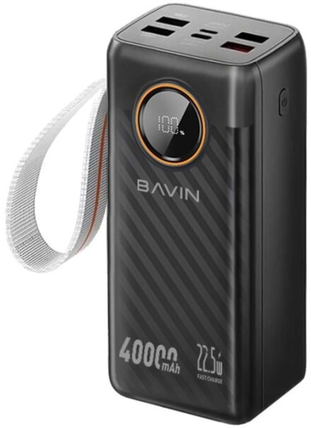 Батарея мобильная Bavin PC1156S 40000 mAh FAST CHARGING 22.5W Black (Y-PC1156S-BK) - Фото 1
