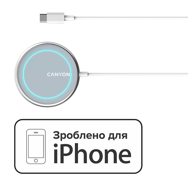 Фото - Беспроводное зарядное устройство Canyon WS-100 Wireless Charger (CNS-WCS100)