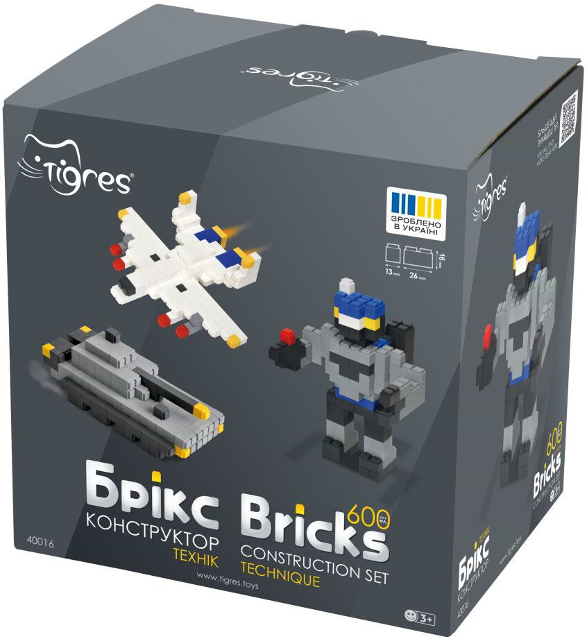 Пластиковый конструктор Tigres Брикс техник 600 эл. (40016)
