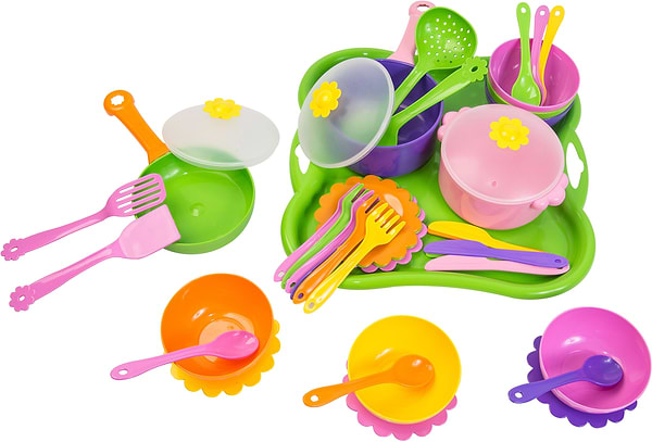 Фото - Сюжетно-рольова гра. Посуд Tigres Набір столовий "Ромашка" 43 ел. (39149)