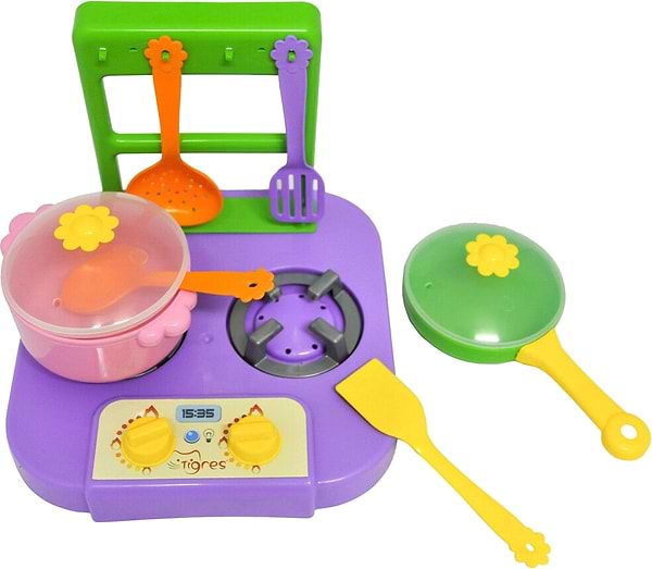 Фото - Сюжетно-рольова гра. Посуд Tigres Набір столовий "Ромашка" з плиткою 7 ел. (39150)