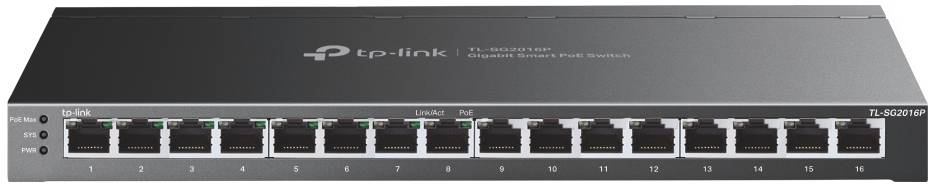 Коммутатор локальної мережі (Switch) TP-Link TL-SG2016P - Фото 1