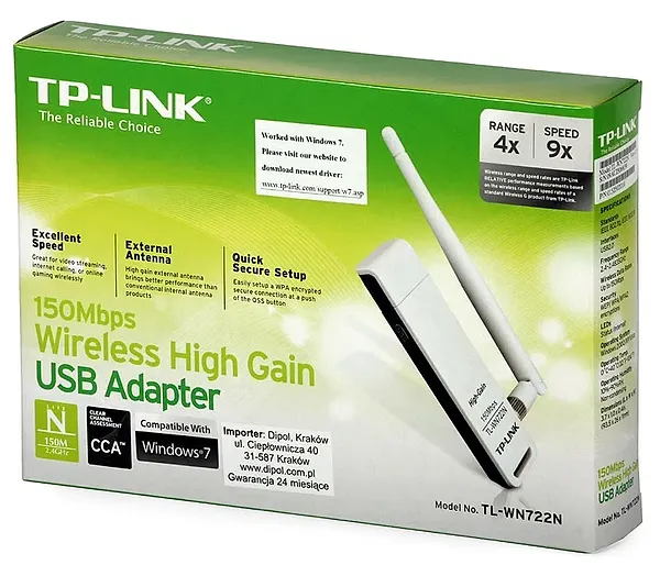 Фото - USB-адаптер мережи WiFi TP-LINK TL-WN722N 150Mbps