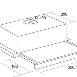 Фото - Вытяжка встраиваемая Pyramida TL 50 (1100) BL