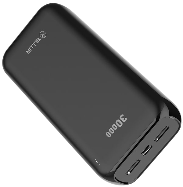 Фото - Батарея мобільна Tellur PBC303 30000 mAh 2xUSB + Type-C (In|Out)  Black (TLL158321)