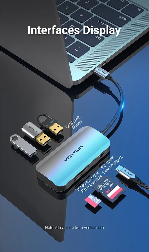Фото - Док-станція Vention USB3.1 Type-C - USB (TNHHB)