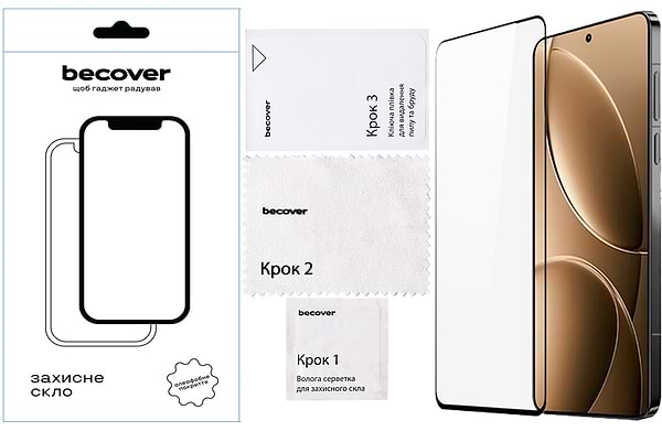 Фото - Захисне скло для смартфону BeCover for Xiaomi Redmi Note 14S Black (713417)