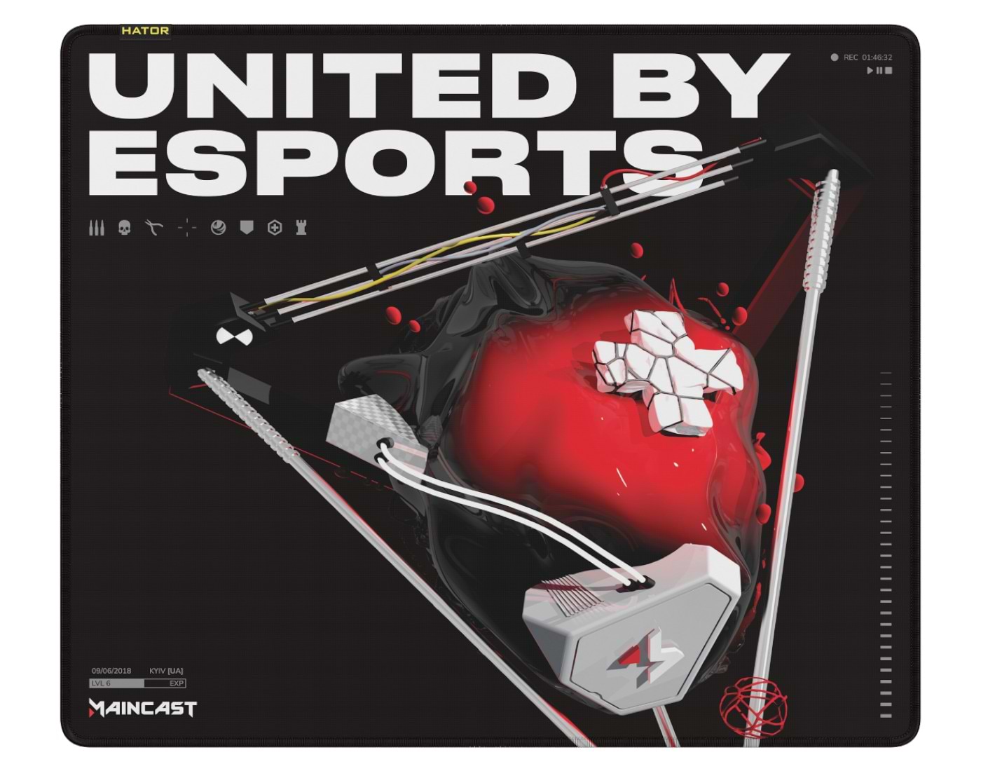 Коврик для мыши игровой Hator Tonn eSport L MAINCAST edition (HTP-033) - Фото 1