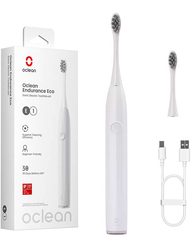 Зубная щетка электрическая Oclean Endurance Eco Electric Toothbrush White (6970810553338) - Фото 1