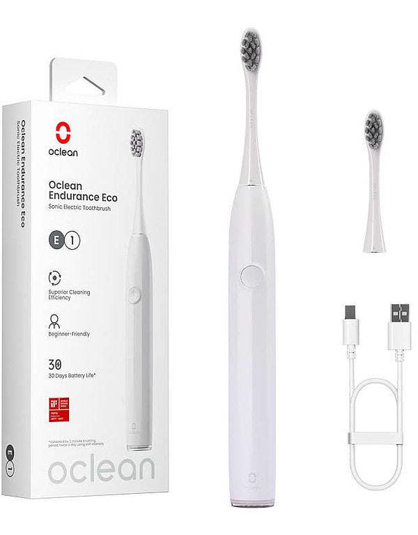 Фото - Зубная щетка электрическая Oclean Endurance Eco Electric Toothbrush White (6970810553338)
