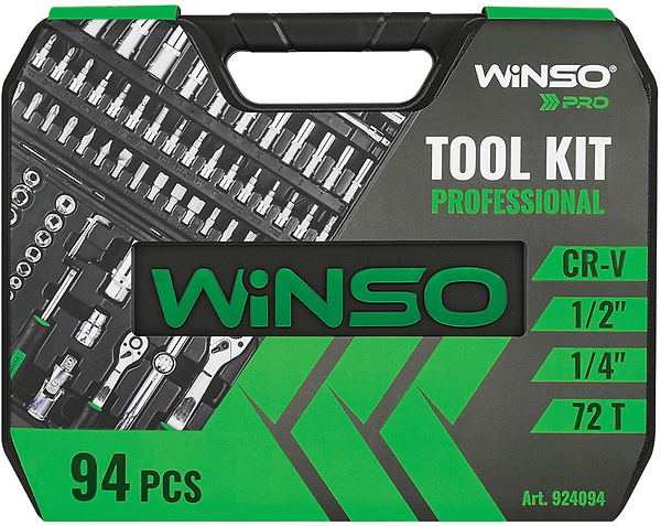 Фото - Набор инструментов Winso в кейсе Pro 94 шт. (924094)